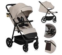 LIONELO Passeggino Leggero e Compatto IVA per Bambini da 6 mesi a 4 anni /22kg Ruote girevoli a 360°, Sospensione, Schienale Maniglione e Poggiapiedi regolabili Capottina XXL UPF50+ Tessuto premium