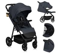 LIONELO Passeggino Leggero e Compatto IVA per Bambini da 6 mesi a 4 anni /22kg Ruote girevoli a 360°, Sospensione, Schienale Maniglione e Poggiapiedi regolabili Capottina XXL UPF50+ Tessuto premium