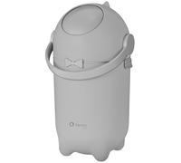 lionelo PUREBIN Mangiapannolini Universale che non lascia uscire gli odori, per sacchetti universali senza ricariche costose, bidone pannolini per neonati, uso con una mano, 10 l (Grigio)