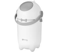lionelo PUREBIN Mangiapannolini Universale che non lascia uscire gli odori, per sacchetti universali senza ricariche costose, bidone pannolini per neonati, uso con una mano, 10 l (Bianco)