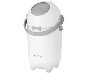 lionelo PUREBIN Mangiapannolini Universale che non lascia uscire gli odori, per sacchetti universali senza ricariche costose, bidone pannolini per neonati, uso con una mano, 10 l (Bianco)