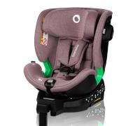 Lionelo Harmony i-Size Seggiolino Auto Girevole 360° per Bambini 0-12 Anni (40-150 cm) con ISOFIX e Gamba di Supporto Fronte e retro marcia, 5-liveli Reclinabile Protezione Laterale (Rosa Malva)