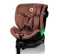 Lionelo Harmony i-Size Seggiolino Auto Girevole 360° per Bambini 0-12 Anni (40-150 cm) con ISOFIX e Gamba di Supporto Fronte e retro marcia, 5-liveli Reclinabile Protezione Laterale (Mattone rosso)