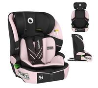 LIONELO Seggiolino auto LEVI FIX I-SIZE con ISOFIX per bambini 76-150 cm fino a 36kg Gruppo 1/2/3 Protezione laterale 10 Livelli di regolazione del poggiatesta, Top Tether, Ampio e comodo (Rosa)