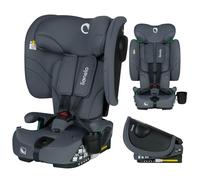 LIONELO Seggiolino Auto Pieghevole NELLY I-SIZE con ISOFIX per Bambini 76-150cm (15 mesi - 12 anni) Contrario di marcia e in retro, Cinghia TT, Protezione Laterale, Regolazione Completo (Grigio)