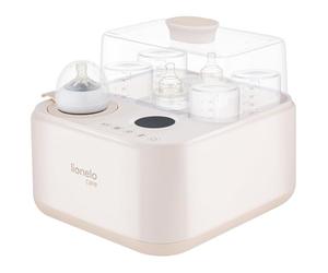 LIONELO SteamUp Sterilizzatore Biberon 3 in 1 per 4 Biberon | Vapore con Asciugatura Automatica e Scaldabiberon, Elimina il 99,99% dei Batteri, Pannello Touch, Spegnimento Automatico