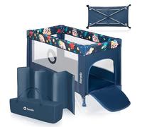 lionelo Stefi Lettino neonato da viaggio pieghevole con materasso, Dalla nascita fino a 3 anni, Box bambini da campeggio con entrata laterale, Le pareti realizzate in rete, Borsa, Route
