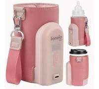 LIONELO Thermup Go Evo Scaldalatte Portatile per biberon per Neonati, Mantiene Liquidi caldi, 5 Temperature operative da 38 a 50°C Ricarica USB-C, Fino a 9 Ore di Funzionamento (Rosa Corallo, EVO)