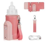 LIONELO Thermup Go Evo Scaldalatte Portatile per biberon per Neonati, Mantiene Liquidi caldi, 5 Temperature operative da 38 a 50°C Ricarica USB-C, Fino a 9 Ore di Funzionamento (Rosa Corallo, EVO)