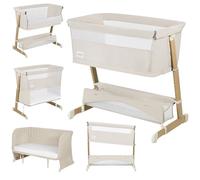 Lionelo Lettino Thomi Plus 5in1 – Culla Neonato, Co-sleeping, Letto Junior, Materassi T25, con ruote