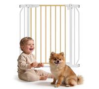 LIONELO Truus Slim Cancelletto di sicurezza, Larghezza regolabile da 75 fino a 105 cm con Fissaggio a pressione, Apertura entrambe le direzioni, Altezza 77 cm, Autobloccante