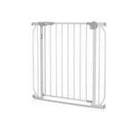LIONELO Truus Slim LED Cancelletto di sicurezza con luce, Larghezza regolabile da 75 a 105 cm con Fissaggio a Pressione, Alt 77 cm, Apertura entrambe le direzioni, LED con sensore crepuscolo