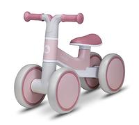 lionelo VILLY Bicicletta senza pedali per bambini da 1 a 3 anni o 30 kg, con 4 ruote, Ammortizzatore anteriore e sedile ergonomico, Un regalo perfetto per ragazze e ragazzi