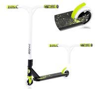 LIONELO Whizz Monopattino Stunt Scooter Freestyle, Cuscinetti ABEC-9 Deck in Alluminio Sistema di Compressione HIC Ruote da 110 mm Manubrio a T Largo, Freno Flex Fender MN Steel, Design Unico (Lime)
