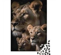 Lioness And Cubs 1000 Pezzi Cartolina Premium Puzzle Premium Fans Per Ragazzi 12-18 Anni Difficile Sfidante Decorazione Murale 52x38cm/1000pcs