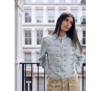 Lioness Rush Hour giacca militare con bottoni stile Napoleone in denim lavaggio chiaro-Blu M