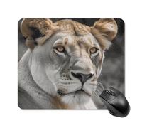 Lioness - Tappetino per mouse quadrato, portatile, con base in gomma antiscivolo, 25 x 30 cm, ultra sottile, per computer, laptop, ufficio, scrivania