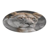 Lioness Tappeto rotondo morbido assorbente tappetino da bagno ingresso antiscivolo tappeto fattoria anteriore e posteriore zerbino 90 x 90 cm per camera da letto soggiorno decorazione della casa