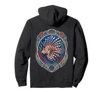 Lionfish Ocean Art Nouveau - Pesci Tropicali Felpa con Cappuccio