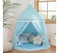 LIONHERZ® IL ORIGINALE Tenda da gioco per bambini, traspirante in cotone e canapa | Castello dei principi con aste in fibra di vetro e borsa per il trasporto | stabile casa da gioco per interni | Tipi