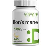 Lion's Criniera Fungo 7500mg 240 Capsule (Hericium Erinaceus) Senza Ogm /