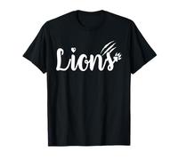 Lions Mascotte Scuola Sport Fan Team Spirit Ritorno a Scuola Maglietta