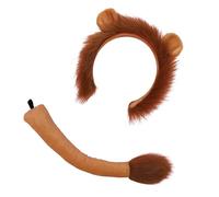 Lions Orecchie Fascia E Coda Animale Leoni Cosplay Costume Per Bambini Adulti Halloween Festa di Compleanno Spettacoli Sul Palco Lupo/Coniglietti/Volpi/Gatti/Lupi Orecchie E Coda Set Bambini Costume