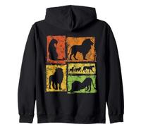 Lions Retro Style Lion Pride Graphic per Uomini, Donne e Bambini Felpa con Cappuccio