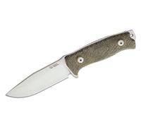 Lionsteel Hunter Coltello a lama fissa SLEIPNER, manico in CANVAS VERDE, fodero in pelle M5 CVG