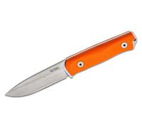 Lionsteel Lama Fissa Acciaio Sleipner stone washed, manico in G10 ARANCIONE, fodero in pelle B41 GOR
