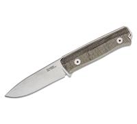 Lionsteel Lama Fissa Acciaio Sleipner stone washed, MANICO IN TELA VERDE, fodero in pelle B40 CVG