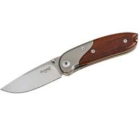 Lionsteel MINI manico in legno di Santos e bolster in titanio, lama in D2, con clip 8200 ST