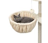 lionto Amaca per Tiragraffi per Gatti Accogliente Nido di Morbido Peluche Diametro 40 cm, Profondità 25 cm Beige