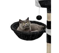 lionto Amaca per Tiragraffi per Gatti Accogliente Nido di Morbido Peluche Diametro 40 cm, Profondità 15 cm Nero