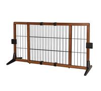 lionto Cancelletto Cani Barriera Protettiva Cani Barriera Safety Animali Barriera Cani, Altezza 50 cm Marrone/Nero