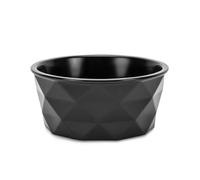 lionto Ciotola in ceramica per animali con base in silicone, 550 ml, Ciotola per cani in materiale robusto e inodore, facile da pulire, design ergonomico, Ciotola per cani e gatti, nero