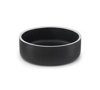 lionto Ciotola per cibo in acciaio inox resistente, 1200 ml, per cani con cuscinetti in silicone antiscivolo, per cani e gatti, colore: nero