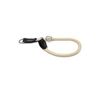 lionto Collare Martingala Cane, 30 cm, Spessore 0,8 cm, Beige | Collare da addestramento in nylon resistente, fibbia stabile, regolazione continua e anello D per guinzaglio