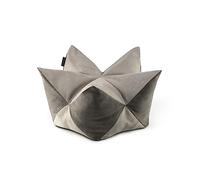 lionto Cuscino a corona Cuscino a stella Materassino per cani e gatti Cuscino per animali, 70x38 cm Grigio/Grigio Chiaro
