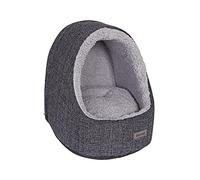 lionto Grotta per Gatti con Cuscino reversibile Cestino per Coccole Cuccia per Gatti, Grigio Scuro
