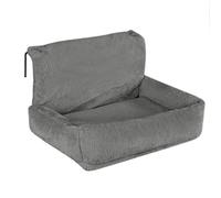 lionto Lettiera riscaldata per gatti con rivestimento in peluche lavabile, ganci in metallo adatti ai termosifoni standard, amaca in materiale confortevole, grigio scuro