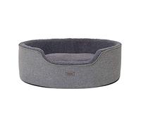lionto Lettino Cani cuscino double-face Lettino gatti Cuccia Cani Tessuto peluche, (S) 73x60 cm Grigio