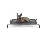 lionto Lettino Rialzato da Esterno per Cani, 106 x 62 cm, Nero