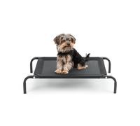 lionto Lettino rialzato per Cani Ideale per Giardino e Outdoor, (S) 75x47 cm Nero