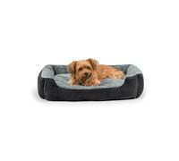 lionto Letto per Cani Cuscino per Cani Divano per Cani con Cuscini, (L) 75x60 cm Grigio/Nero