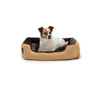 lionto Letto per Cani Cuscino per Cani Divano per Cani con Cuscini, (M) 60x48 cm Marrone/Beige