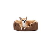 lionto Letto per Cani Cuscino per Cani Divano per Cani con Cuscini, (S) 50x37 cm Beige/Marrone
