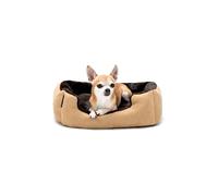 lionto Letto per Cani Cuscino per Cani Divano per Cani con Cuscini, (S) 50x37 cm Marrone/Beige