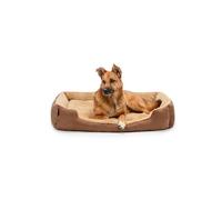 lionto Letto per Cani Cuscino per Cani Divano per Cani con Cuscini, (XL) 90x70 cm Beige/Marrone