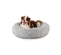 lionto Letto per Cani Rotondo Cuscino Gatti Letto Donut, (3XL) 100 cm Ø Grigio Chiaro